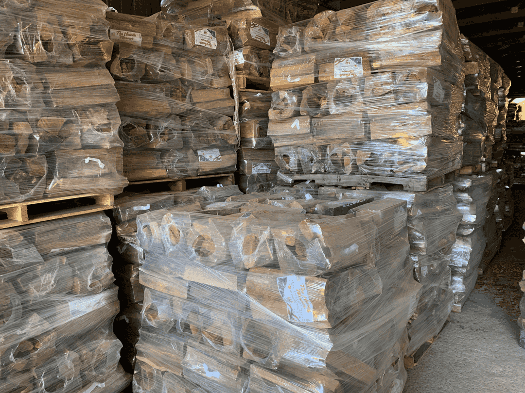 Pallets of Packaged Firewood