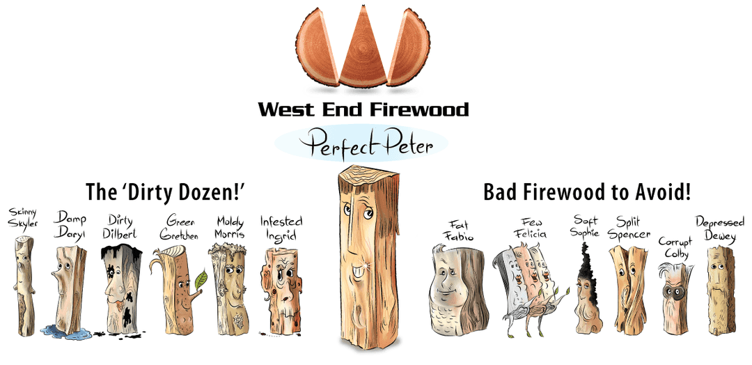 West End Firewood - Perfect Peter - and the Dirty Dozen. Firewood to avoid buying.