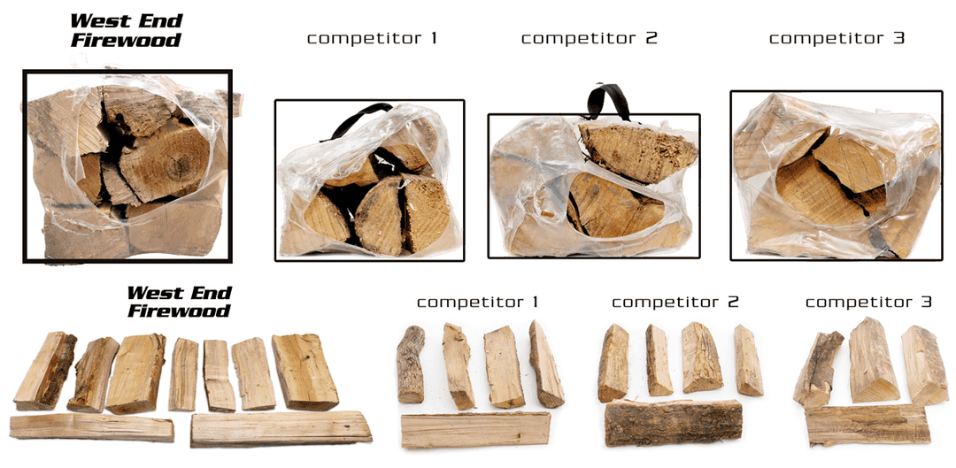 West End Firewood vs. the competition.