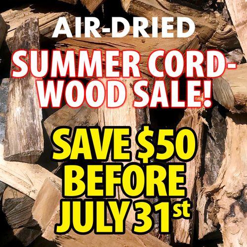 Air-Dried Cord-Wood. Seasoned and Tumbled.